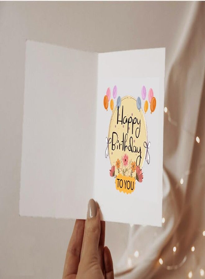 PICKKART Birthday Card for Wife with Floral Design, Pink Rose Pattern, Red Envelope, Romantic Greeting Card - Image 2